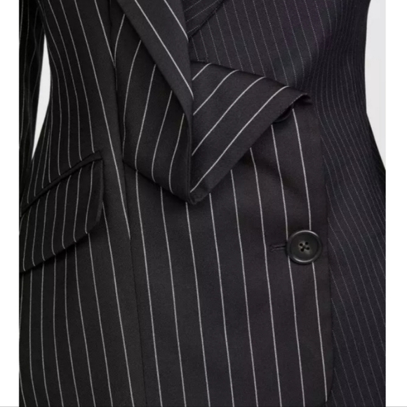Nwot Monse MET GALA 2025 Farfetch two tone skinny corpcore pinstriped blazer 4 - Picture 2 of 7
